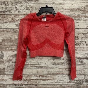 Gymshark Red Long Sleeve Crop Top